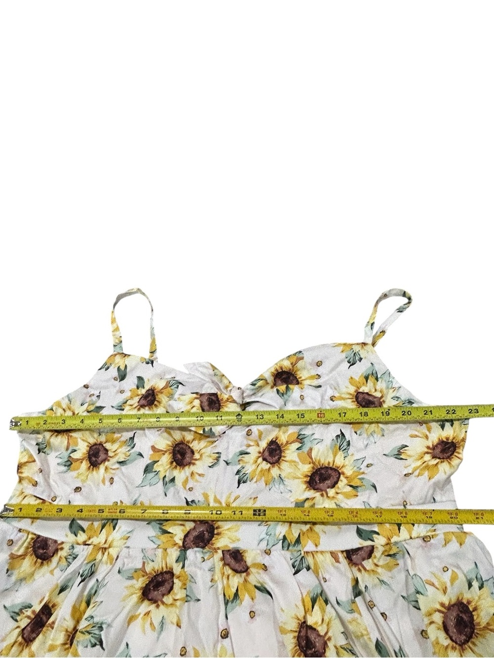 Torrid Sunflower Mini Poplin Tie Front Skater Dress Sz 3X = 22-24 NWT Plus Size - Picture 13 of 16